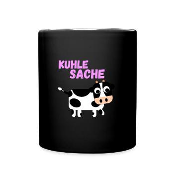 Kuhle Sache - Tasse einfarbig - Schwarz - Vorne