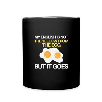 mon anglais n’est pas le jaune de l’œuf - Mug uni - noir - Devant