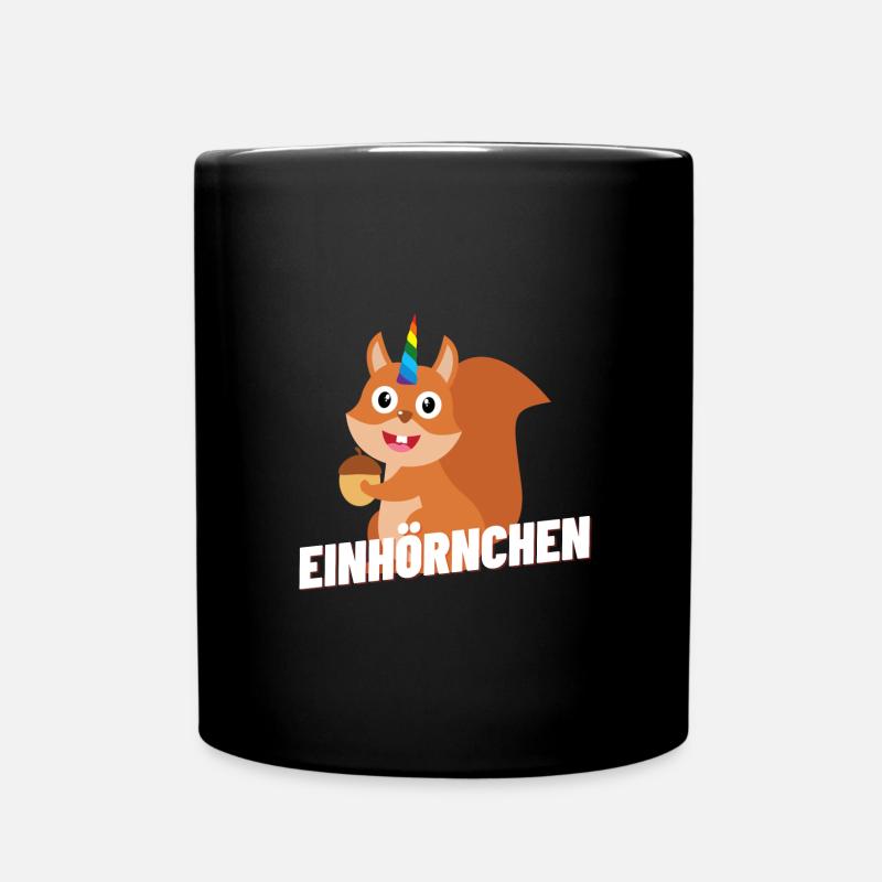Einhörnchen - Tasse einfarbig - Schwarz