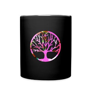 Arbre de vie,Arbre de vie,Graffiti,Peinture - Mug uni - noir - Devant