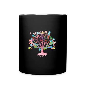 Tree of Life,Tree of Life,Painting,Watercolor - Full Colour Mug - black - Front