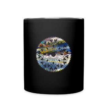 mandala,bunt,muster,orient,graffiti - Tasse einfarbig - Schwarz - Vorne