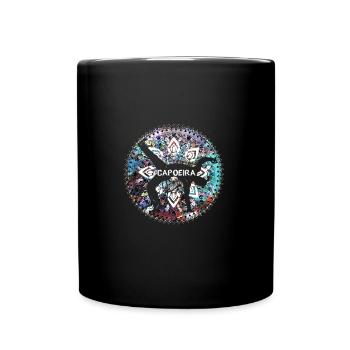 capoeira, mandala, bunt, muster, orient ,graffiti - Tasse einfarbig - Schwarz - Vorne