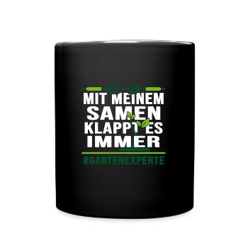 Garten Gartenarbeit Samen Aussaat Pflanzen Gärtner - Tasse einfarbig - Schwarz - Vorne
