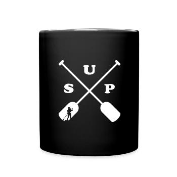 stand up paddle SUP Paddel-Girl - Tasse einfarbig - Schwarz - Vorne