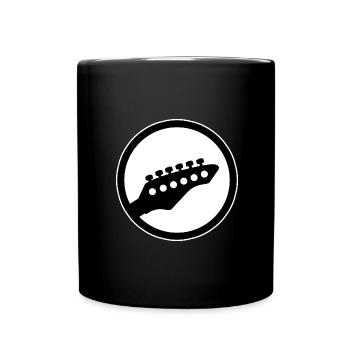 gitarrist musik guitarre rockt - Tasse einfarbig - Schwarz - Vorne