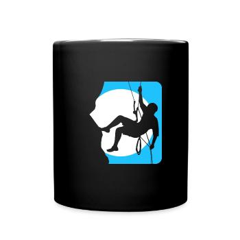 Climbing, mountaineering, rock climbing, north face - Full Colour Mug - black - Front