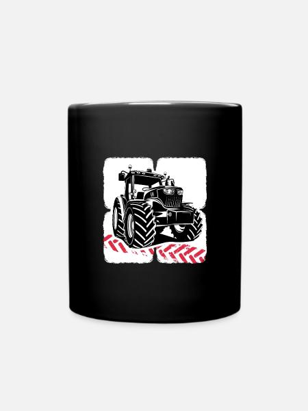 Traktor Traktorfahrer Traktorreifen - Tasse einfarbig - Schwarz