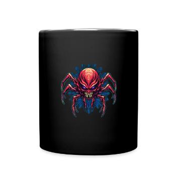 Arachnides de conception d’araignée abstraite colorée - Mug uni - noir - Devant
