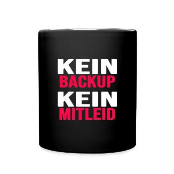 informatik backup nerd coder download gamer - Tasse einfarbig - Schwarz - Vorne