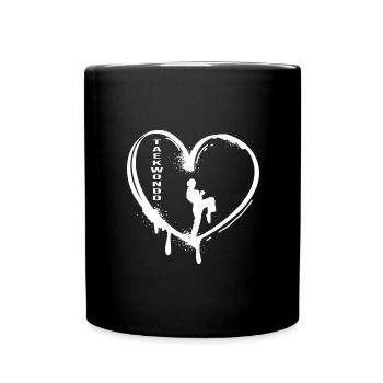 Taekwondo-girl Allkampf Kampfkunst "tae kwon do" - Tasse einfarbig - Schwarz - Vorne