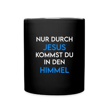 Jesus Christus / Christliches Geschenk - Tasse einfarbig - Schwarz - Vorne