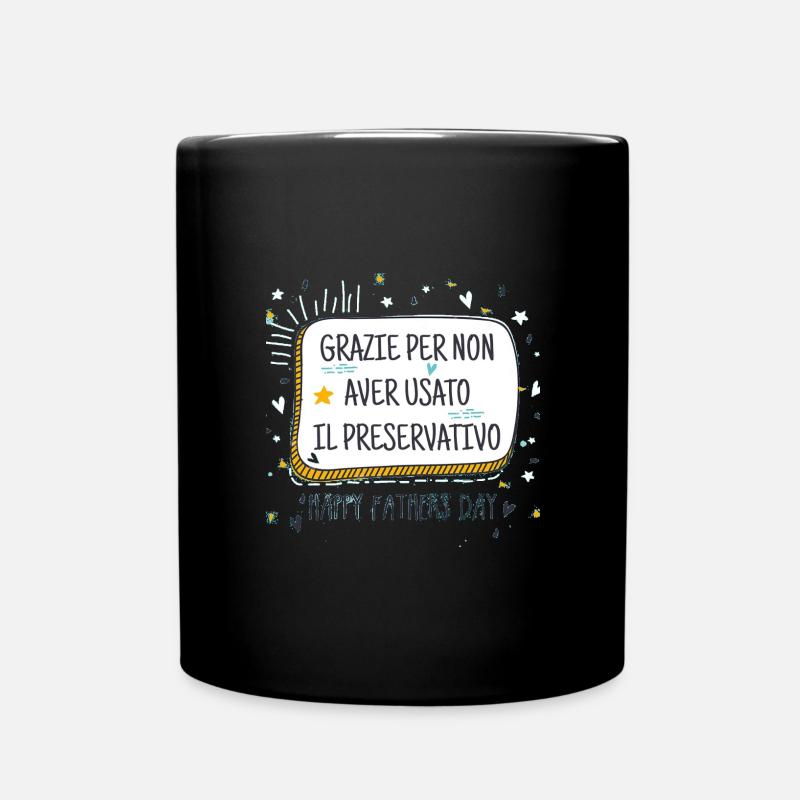 Daddy and Condom Humor - Full Colour Mug - black