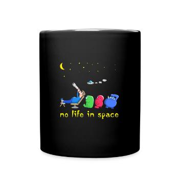 Lustige Aliens - Tasse einfarbig - Schwarz - Vorne