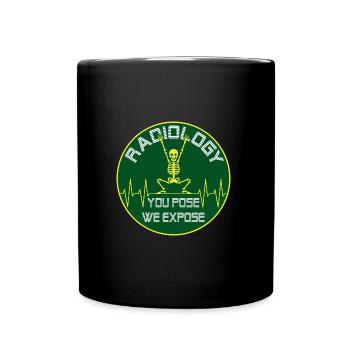 Radiology - dancing skeleton - Full Colour Mug - black - Front