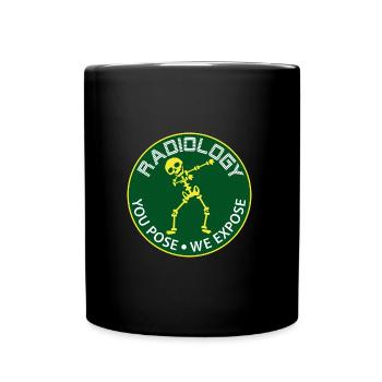 Radiology - dancing skeleton - Full Colour Mug - black - Front