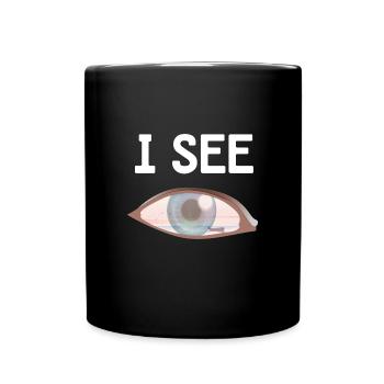 Oeil avec la mer - I Lake - Mug uni - noir - Devant