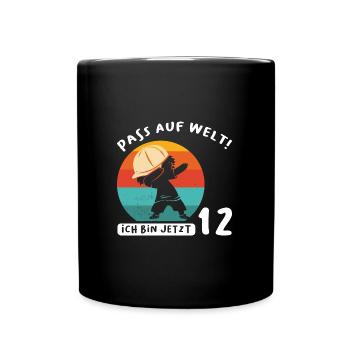 12.Geburtstag Dabbing 12 Jahre alt Geschenk - Tasse einfarbig - Schwarz - Vorne