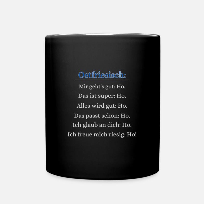Ostfriesischstunde - Tasse einfarbig - Schwarz