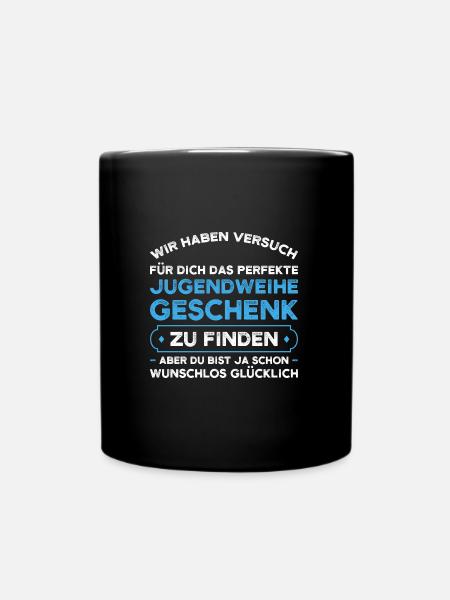 Jugendweihe Jugend Konfirmation Geschenk - Tasse einfarbig - Schwarz