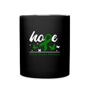 Kidney Disease Awareness: Green Belt Yard - Full Colour Mug - black - Front