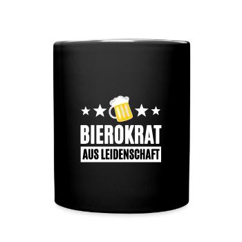 Bier Bierokratie - Tasse einfarbig - Schwarz - Vorne