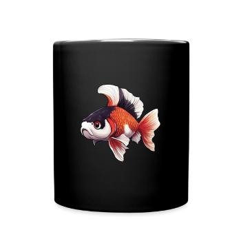 Punk Schleierschwanz Goldfisch - Tasse einfarbig - Schwarz - Vorne