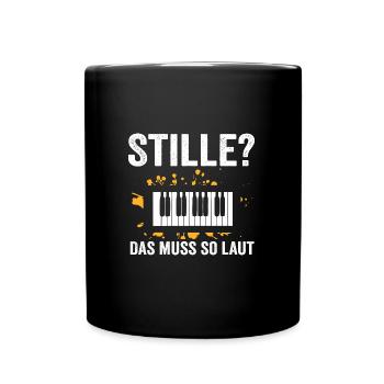 Orgel Musik Orgel Spieler Geschenk - Tasse einfarbig - Schwarz - Vorne