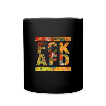 FCK AFD - Montrer l’exemple contre la droite, contre les nazis - Mug uni - noir - Devant