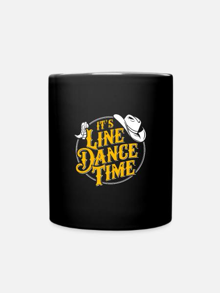 Line Dance Zeit Line Dancing Tanzen - Tasse einfarbig - Schwarz