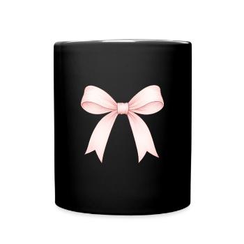 süße Schleife - Tasse einfarbig - Schwarz - Vorne