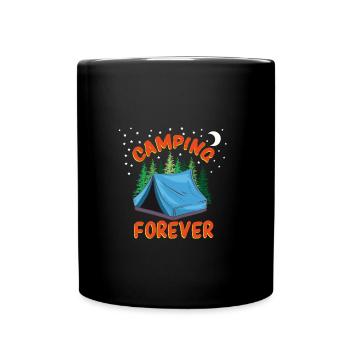 Camping pour toujours - Mug uni - noir - Devant