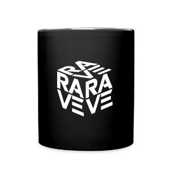 Techno - Musique techno - Rave - Raver - Festival - Mug uni - noir - Devant