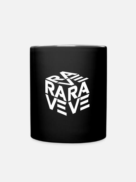 Techno - Musique techno - Rave - Raver - Festival - Mug uni - noir