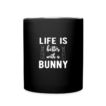 RABBITS : Life With - Mug uni - noir - Devant
