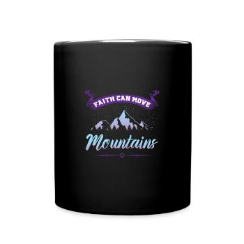 Randonner Motivation chrétienne - Mug uni - noir - Devant