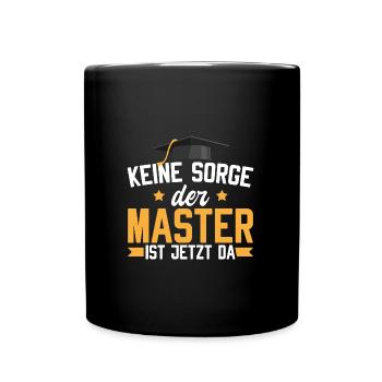 Masterprüfung bestanden Studium Uni Master - Tasse einfarbig - Schwarz - Vorne
