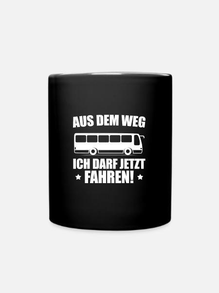 Schulbus Reisebus Busfahren Ausbildung Busfahrer - Tasse einfarbig - Schwarz