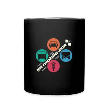 IFA mobile DDR - Retro Design - Ostalgie - Tasse einfarbig - Schwarz - Vorne