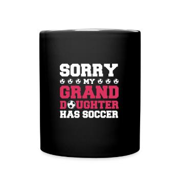 Fußball Oma Enkelin Fußball Oma Sport Geschenk - Tasse einfarbig - Schwarz - Vorne