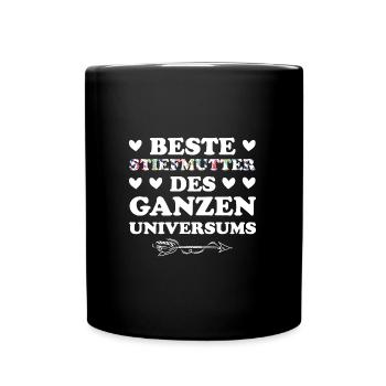 Stiefmama Familie Stiefmutter Geschenk - Tasse einfarbig - Schwarz - Vorne