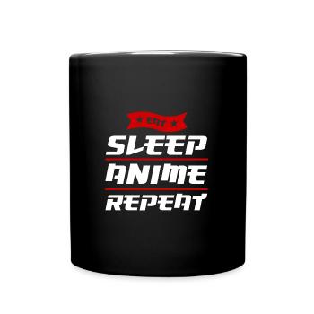 Anime merch Anime Anime Merchandise Geschenk - Tasse einfarbig - Schwarz - Vorne