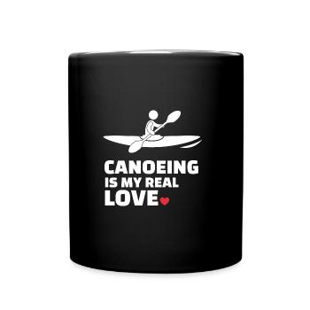 Ich Liebe Kanufahren Für Alle die Kajak und Kanu - Tasse einfarbig - Schwarz - Vorne