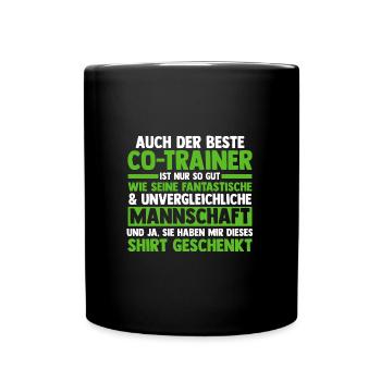 Co-Trainer Sport Cotrainer Geschenk - Tasse einfarbig - Schwarz - Vorne