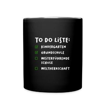 Grundschule Abschluss Gymnasiast Geschenk - Tasse einfarbig - Schwarz - Vorne