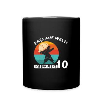 10.Geburtstag Dabbing Dabbing Junge Geschenk - Tasse einfarbig - Schwarz - Vorne