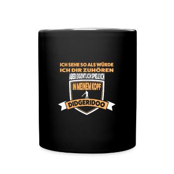 Didgeridoo Musiker Didgeridoos Geschenk - Tasse einfarbig - Schwarz - Vorne