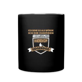 Didgeridoo Musiker Didgeridoospieler Geschenk - Tasse einfarbig - Schwarz - Vorne