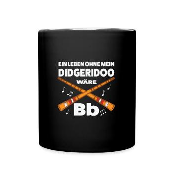 Didgeridoo Musiker Didgeridoo-Spieler Geschenk - Tasse einfarbig - Schwarz - Vorne