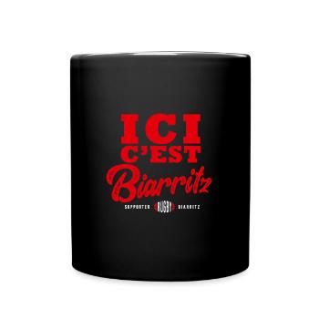 Rugby Supporter Rugby Biarritz - Mug uni - noir - Devant